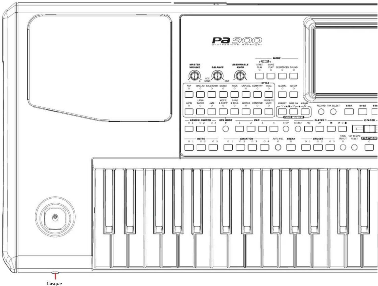 KORG Pa900 - Charger le système d'exploitation - 1