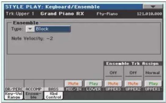 KORG Pa900 - Ajouter des harmonies à la mélodie de la main droite avec la fonction 'ensemble - 5