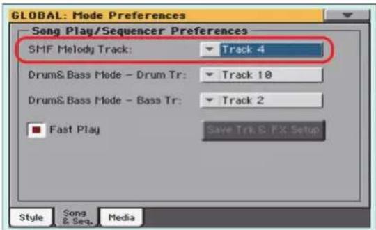 KORG Pa900 - Sélectionner une autre piste de mélodie - 1