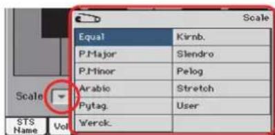 KORG Pa900 - Menu déroulants - 1