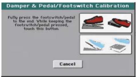 KORG Pa900 - Touchez l'onget [foot contr.] pour afficher la page "foot controllers - 2