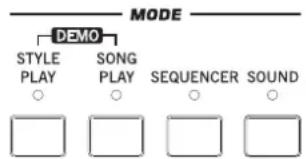 KORG Pa900 - Sélection de mode - 1