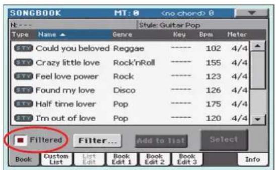 KORG Pa900 - Recherche d'entrées - 6