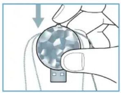 PHILIPS Swarovski FM02SW30 - Retire a tampa protectora da ficha USB. - 1