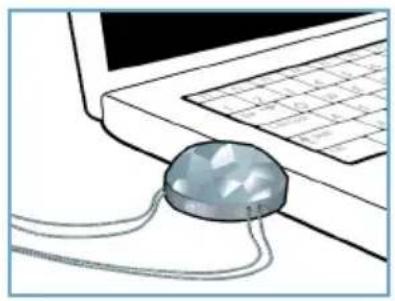 PHILIPS Swarovski FM02SW30 - Insert the memory key USB connector into one of the computer's USB ports. - 1