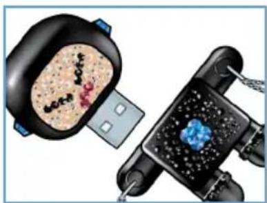 PHILIPS Swarovski FM02SW00 - Retire a tampa protectora da ficha USB. - 1