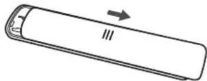 TCL 55C725 - Installation des piles - 1