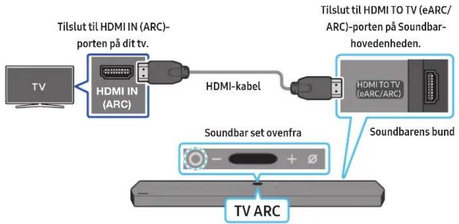 SAMSUNG HWQ950A - Tilslutining af tv'et, der understotter HDMI ARC (Audio Return Channel) - 1