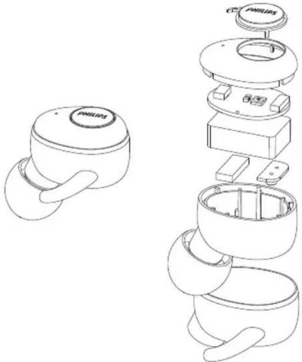 PHILIPS TAT3255 - Retrait de la batterie intégrée - 1