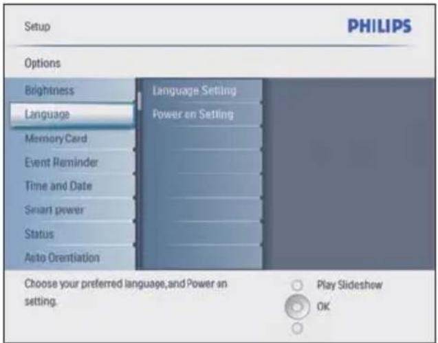 PHILIPS 8FF3CME - Sélection de la langue d'affi chage - 1