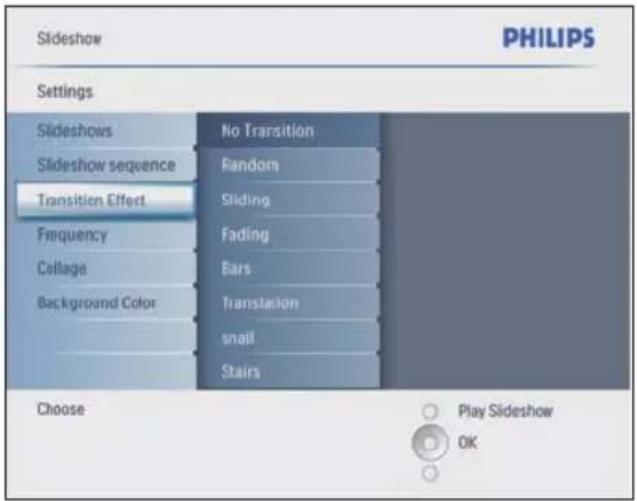 PHILIPS 8FF3CME - Sélection d'un effet de transition - 1