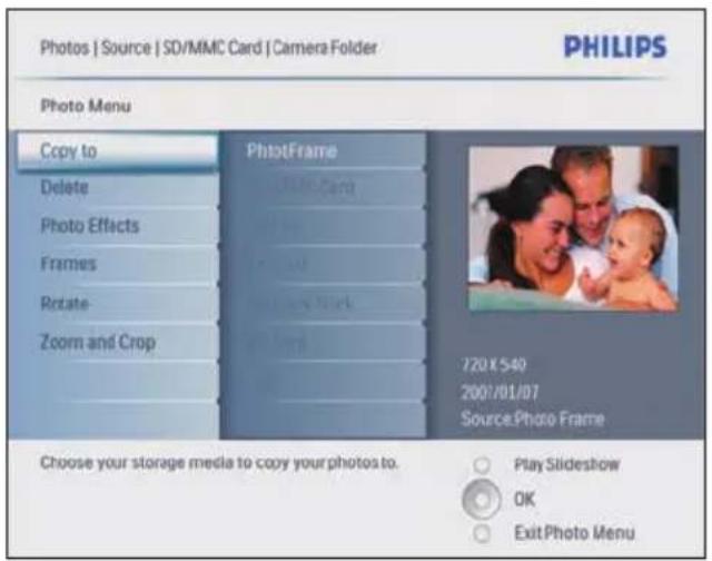 PHILIPS 8FF3CME - Copie de photos vers/depuis le PhotoFrame - 3