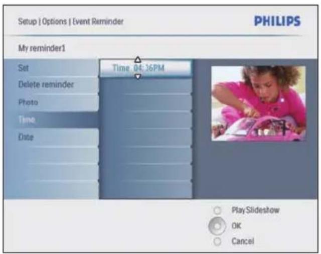 PHILIPS 8FF3CME - Réglage de la date/heure de l'événement - 2