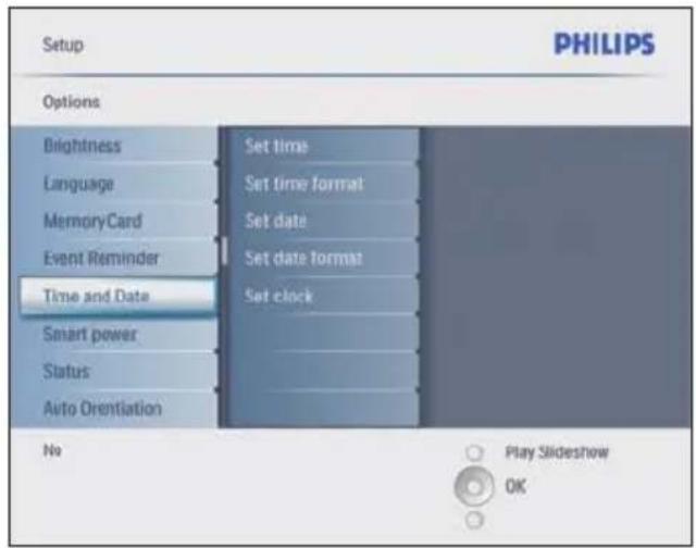 PHILIPS 8FF3CME - Réglage de la date et de l'heure - 1