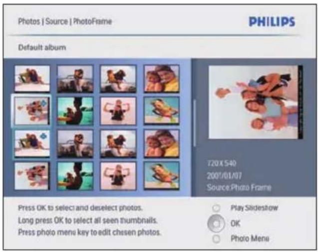 PHILIPS 8FF3CME - Sélection d'une photo de rappel - 1