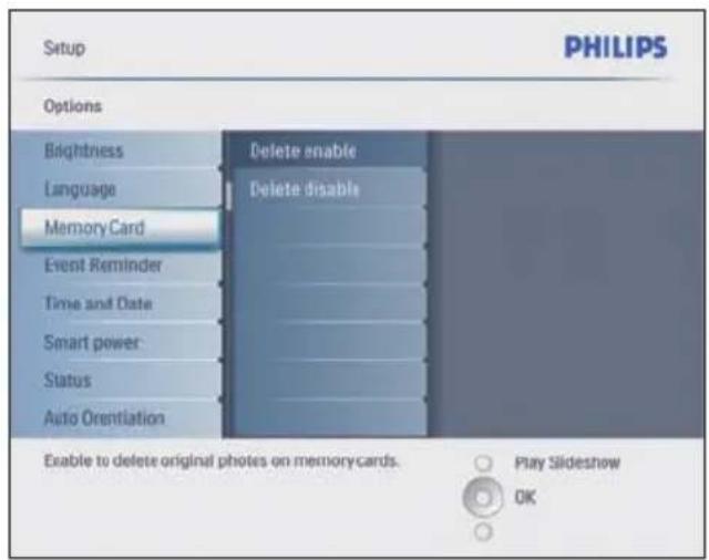 PHILIPS 8FF3CME - Protection/suppression de la protection du contenu de la carte mémoire - 1