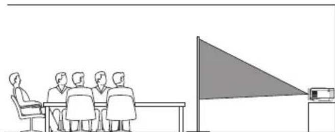 PHILIPS Screeneo S4 SCN450 - Table derrière l'écran de projection - 1