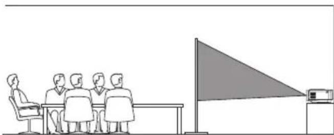 PHILIPS Neopix Ultra 2Tv NPX643 - Table derrière l'écran de projection - 1