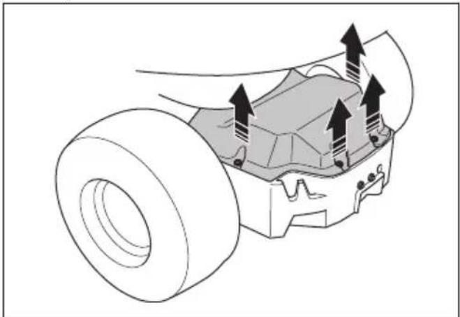HUSQVARNA P 525DX - De transmissiekap verwijderen - 1