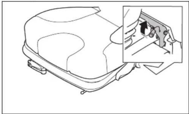 HUSQVARNA P 525DX - Pour incliner le siège vers l'avant (P 520DX, P 525DX) - 1