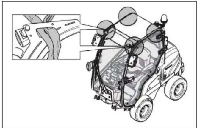 HUSQVARNA P 525DX - Dépose et installation de la cabine - 8