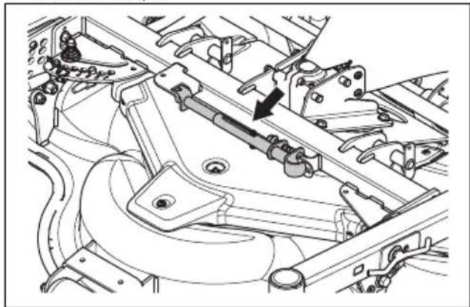 HUSQVARNA P 525DX - Pourmettrele carterdecoupe en positiond'entretien - 1