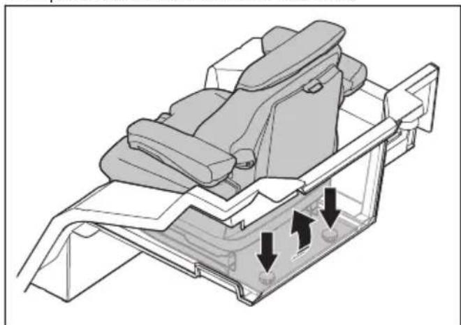 HUSQVARNA P 525DX - Pour incliner le siège vers l'avant (P 525DX Cabin) - 1