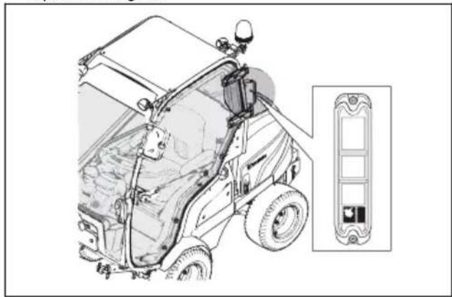 HUSQVARNA P 525DX - Remplacement des feuux arrêté (P 525DX Cabin) - 1