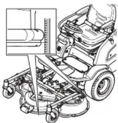 HUSQVARNA P 525DX - Controleren of het maaidek correct isuitgelijnd - 1