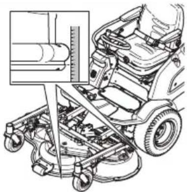 HUSQVARNA P 525DX - Pour contrôle le parallélisme du carter de coupe - 1
