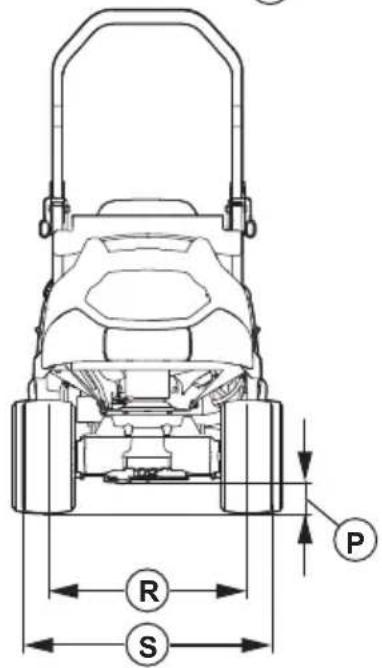 HUSQVARNA P 525DX - Dimensions du produit (P 520DX/P 525DX) - 3