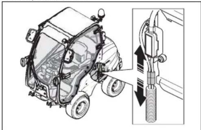 HUSQVARNA P 525DX - Odstranitev in namestitev kabine - 1