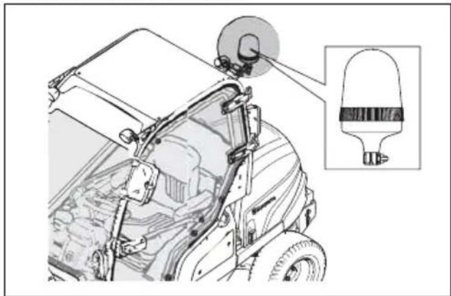 HUSQVARNA P 525DX - Remplacement des lumières d'advertissement (P 525DX Cabin) - 1