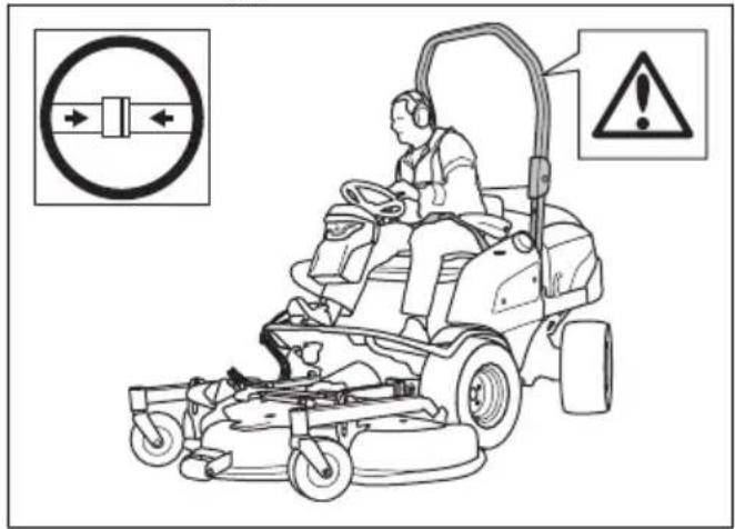 HUSQVARNA P 525DX - Pour engager et désengager le système de protection de retournement (ROPS) - 4