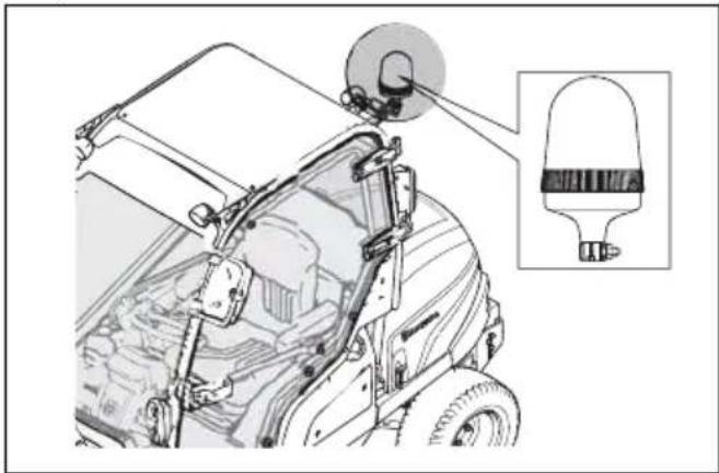 HUSQVARNA P 525DX - Zamenjava opozorilnih luci (P 525DX Cabin) - 1