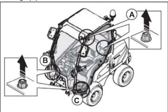 HUSQVARNA P 525DX - Dépose et installation de la cabine - 6