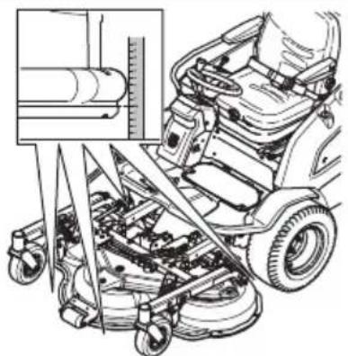 HUSQVARNA P 525DX - Pour contrôle le parallélisme du carter de coupe - 2