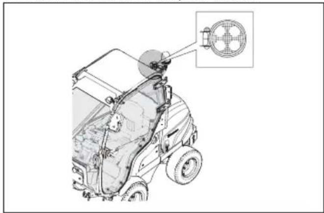 HUSQVARNA P 525DX - Remplacement des yeux de travail arrêté (P 525DX Cabin) - 1