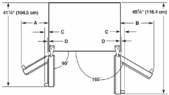 AMANA ASI2175GRW - Dimensions pour l'ouverture des portes - 1