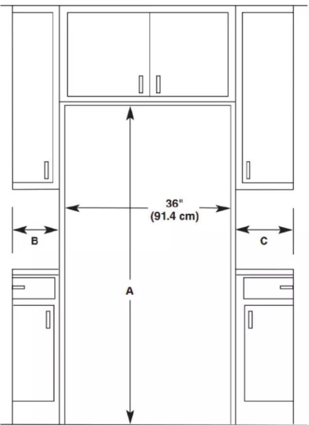 AMANA ASI2175GRW - Door Swing Dimensions - 1