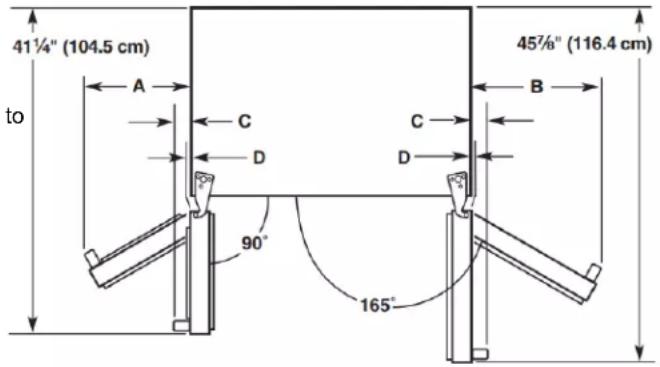 AMANA ASI2175GRW - Door Swing Dimensions - 2