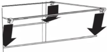 AMANA ASI2175GRW - Pour enlever et réinstaller les tablettes intermédiaire et supérieure : - 1