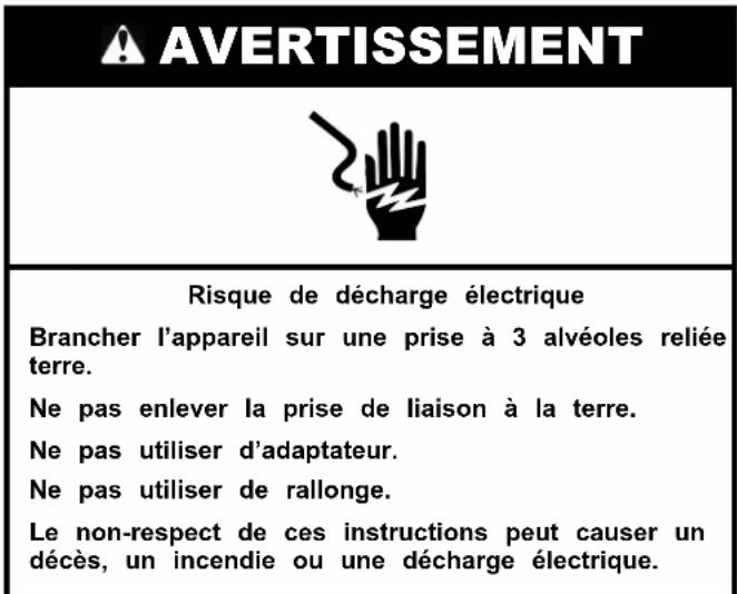 AMANA ASI2175GRW - Spécifications électriques - 1