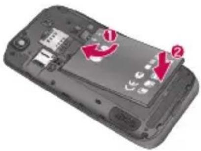 LG Optimus Sol - Installation de la carte SIM et de la batterie - 4