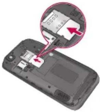 LG Optimus Sol - Installation de la carte SIM et de la batterie - 3