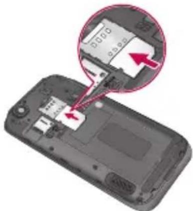 LG Optimus Sol - SIM-kaart en accu installeren - 3