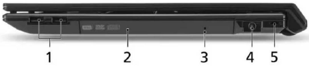ACER TravelMate 8571 - Vista derecha - 1