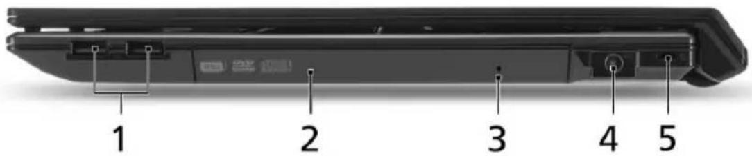 ACER TravelMate 8571 - Vista da destra - 1