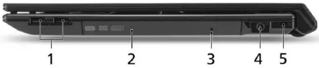 ACER TravelMate 8571 - Vaade paremalt - 1