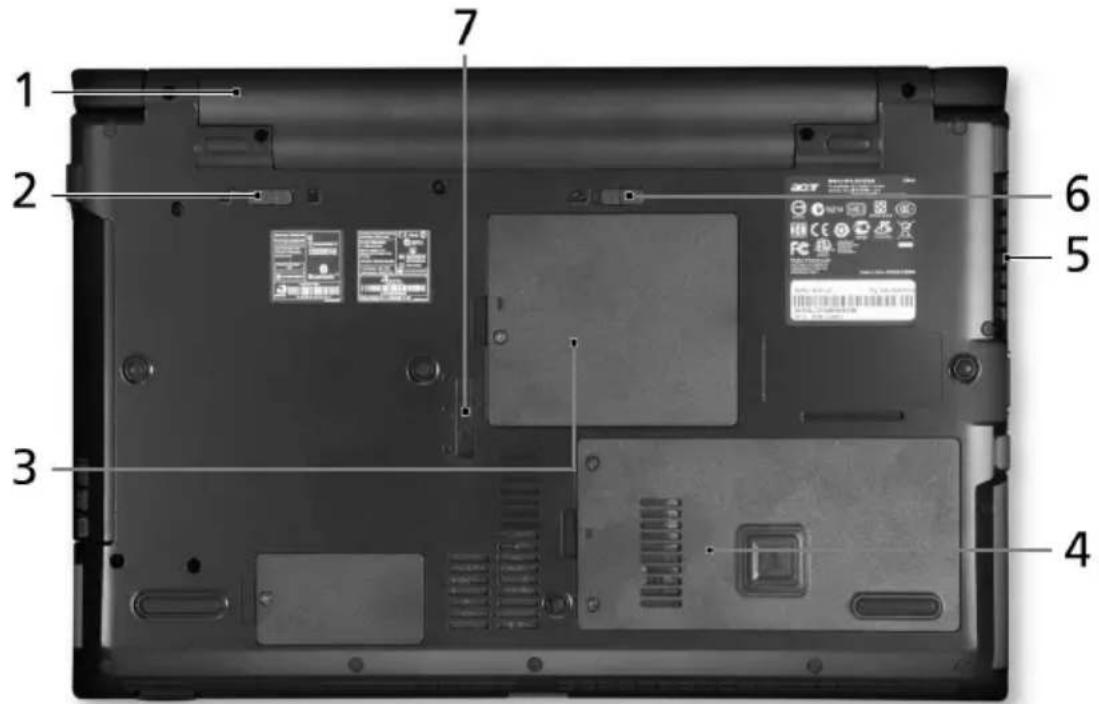 ACER TravelMate 8571 - Onderkant - 1